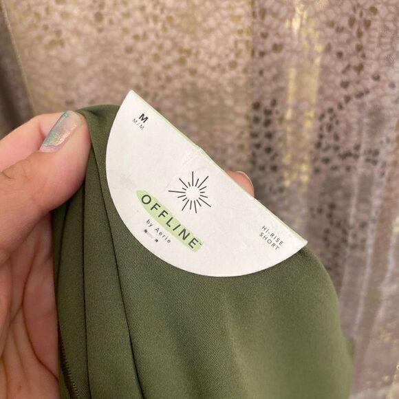 Aerie OFFLINE Real Me Xtra Track Legging Olive Green Granola Groove M Short NWT - Picture 4 of 9